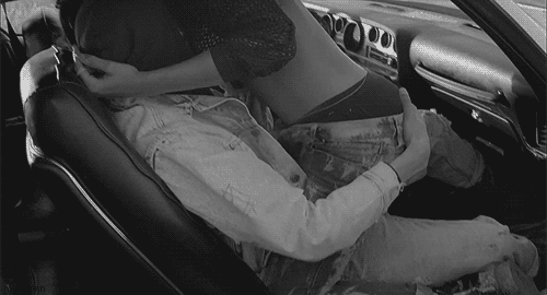 Passionate Car Kiss GIF
