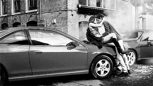 Passionate Car Kiss Intimate Embrace GIF