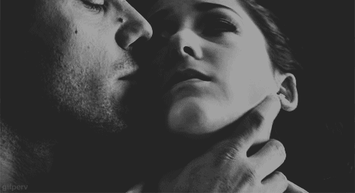 Passionate Cheek Kiss GIF