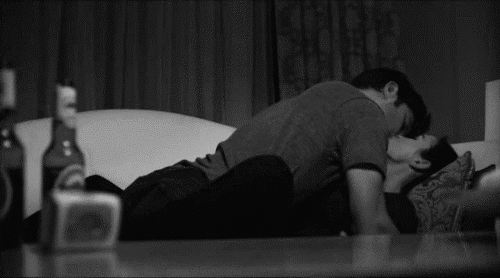 Passionate Couch Kiss GIF