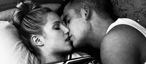 Passionate Couple Kissing Intimately GIF
