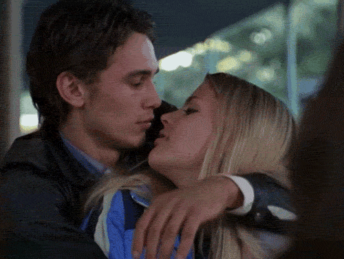 Passionate Couple Kissing Intimately GIF