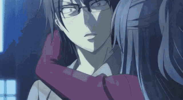 Anime Passionate Embrace Kiss GIF