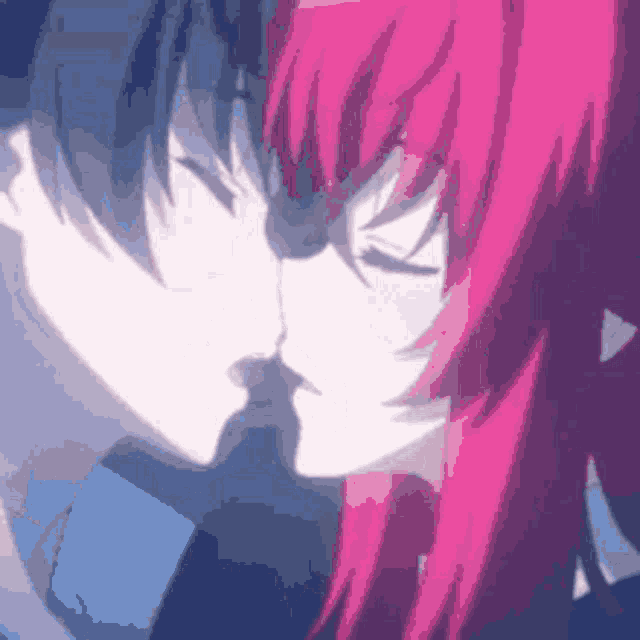 Anime Passionate Forehead Kiss GIF
