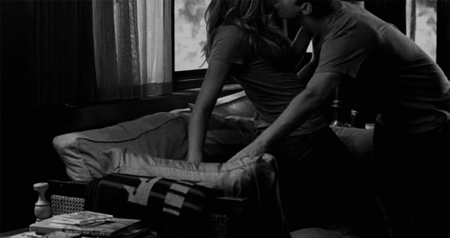 Passionate Forehead And Neck Kiss GIF