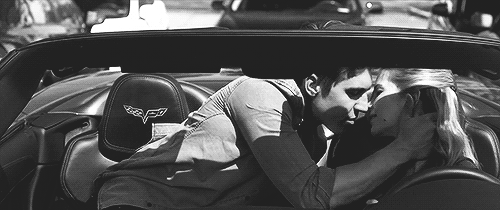 Passionate Kiss In Convertible GIF