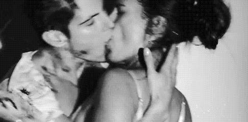 Passionate Kissing Lovers Embrace GIF