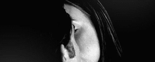 Passionate Monochrome Kiss GIF