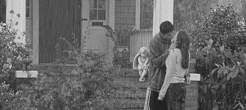 Passionate Rain Kiss Intimate GIF