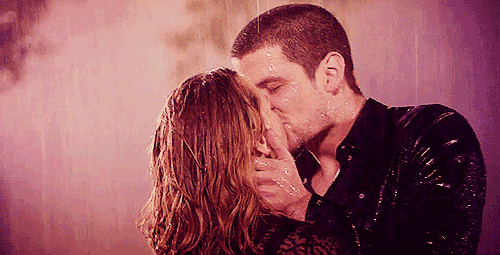 Passionate Rain Kiss Romantic GIF