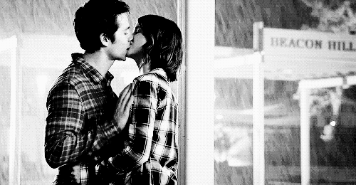 Passionate Rain Kiss GIF