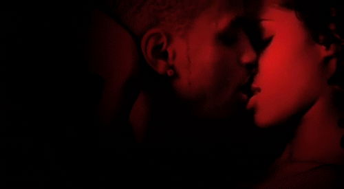 Passionate Red Hue Kiss GIF
