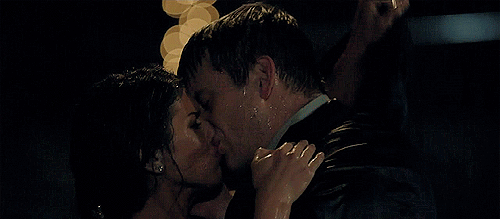 Passionate Romantic Kiss In Rain GIF