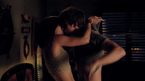 Passionate Shirtless Kiss Couple GIF