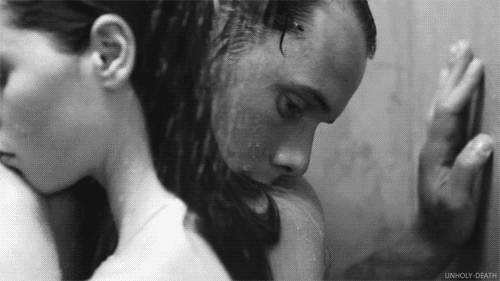 Steamy Shower Kiss Couple GIF