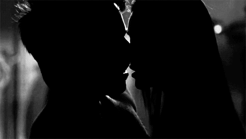 Passionate Silhouette Kiss GIF