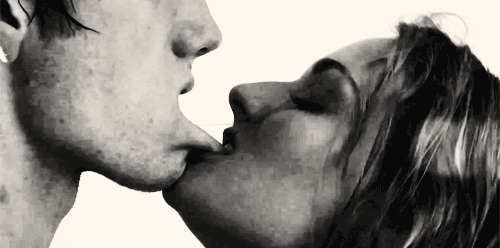 Passionate Teasing Kiss GIF