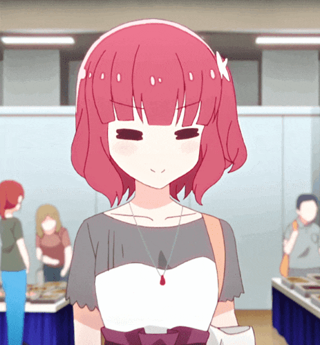 Pink Hair Cute Anime Flirty Kiss GIF