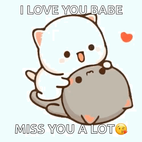 Playful Cats I Love You GIF