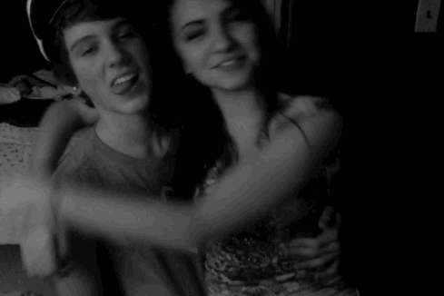 Playful Couple Laughing Intimate GIF