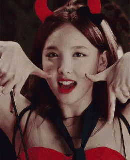 Flirty Devil Horns Kiss GIF