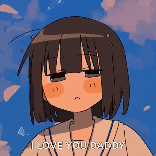 Playful Anime Forehead Kiss GIF