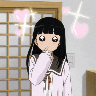 Playful Girl Biting Finger Anime GIF