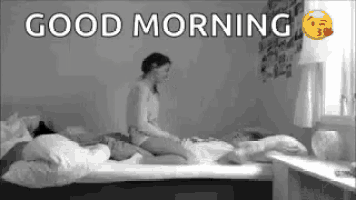 Playful Good Morning Kiss GIF