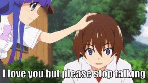 Playful Head Pat Anime Affection GIF