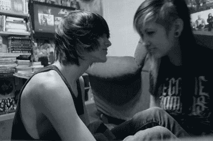 Playful Intimate Gaze GIF