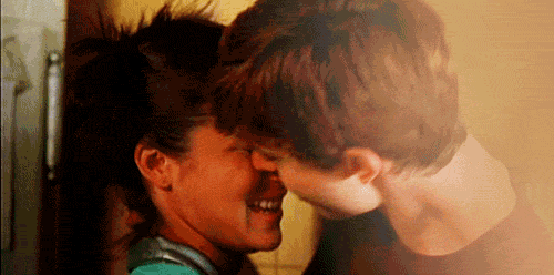 Playful Nose Rub Kissing GIF