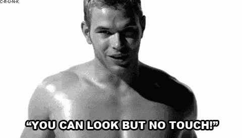 Playful Shirtless Man Teases You GIF