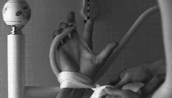 Playful White Fabric Bonding GIF