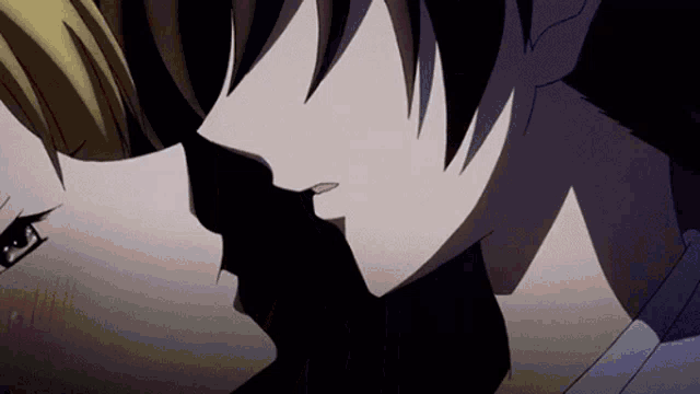 Anime Romantic Almost Kiss GIF