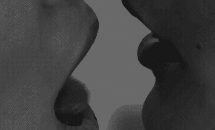 Romantic Almost Kiss GIF