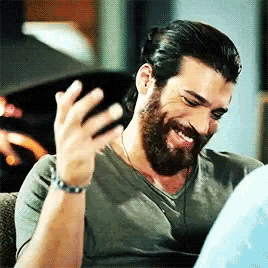 Bearded Man Flirty Smile GIF