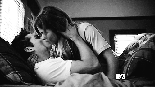 Romantic Bed Kiss GIF