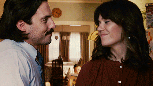 Romantic Couple Flirty Smiles GIF