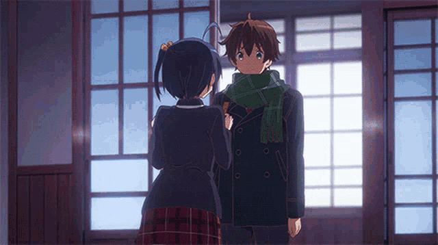 Anime Romantic Couple Holding Hands GIF
