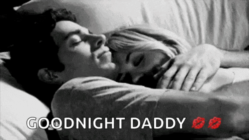 Couple Snuggling Goodnight Kiss GIF