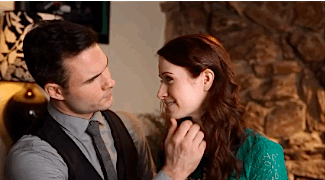 Romantic Couple Tender Cheek Touch GIF