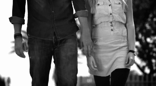 Romantic Couple Walking Hand In Hand GIF