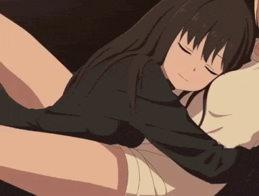 Anime Romantic Cuddle Hug GIF