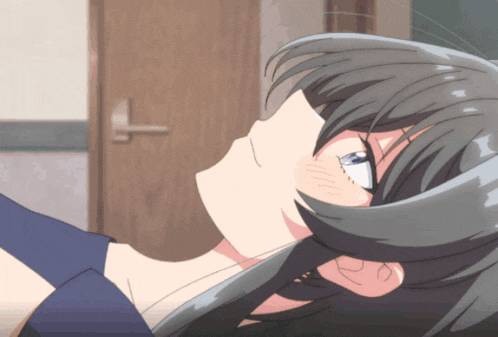 Anime Romantic Flirty Forehead Kiss GIF