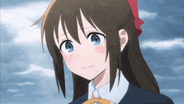 Anime Romantic Flirty Forehead Kiss GIF