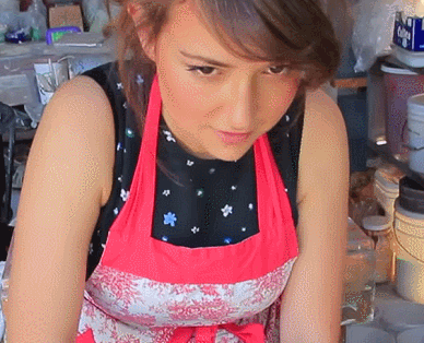 Romantic Flirty Cooking Woman GIF