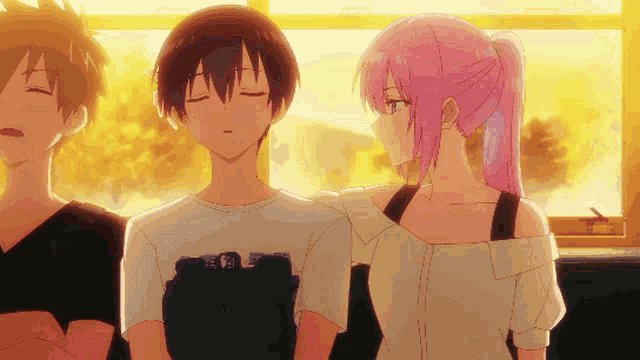 Anime Romantic Forehead Kiss Affection GIF
