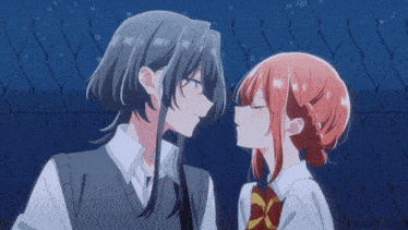 Anime Romantic Forehead Kiss Anticipation GIF