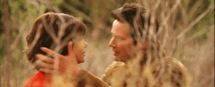 Romantic Forehead Kiss In Nature GIF