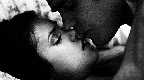 Romantic Forehead Kiss Before Lips GIF